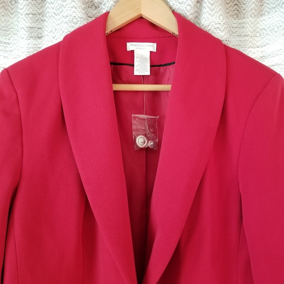 Worthington Dress Blazer Red 8 14 NWOT - Picture 3 of 8